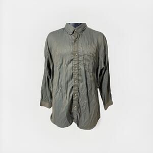 Pintlar Mens Western Shirt Size Large Long Sleeve Button Front Brown Rodeo
